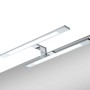 Kristall-Form LED Aufsatzleuchte Lines III 40 cm Chrom Hochglanz