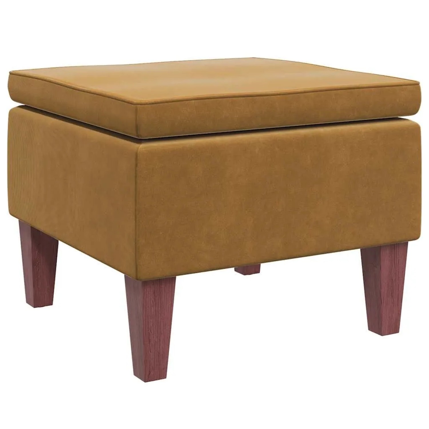 vidaXL Hocker mit Holzbeinen Braun Samt 329465