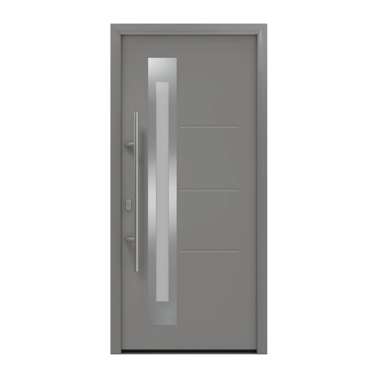 EcoStar Haustür Isopro IP 780S Graualuminium 110 cm x 210 cm DIN L günstig online kaufen