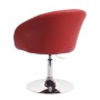 CHEFGASTRO Esszimmerstuhl Gepolstert 90x59x60cm Sitzhöhe 45cm Drehbar Höhenverstellbar Kunstleder Rot_4