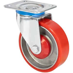 Wagner Schwerlast Lenkrolle, Ø125mm, Tragkraft 300kg, Gusseisen, Kugellager.