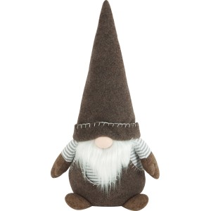 Deko-Figur Wichtel Polyester 20 cm x 17 cm x 48 cm Braun