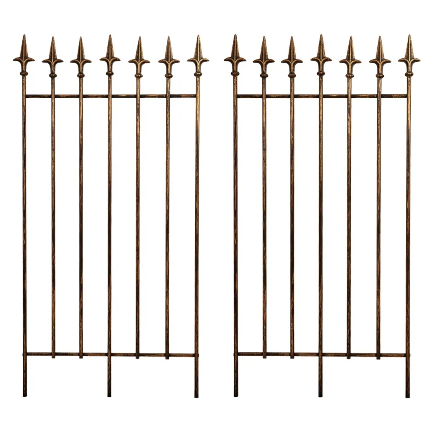 DELUKE Rankgitter FREYA 2er Set 50x0,7x100cm Metall Bronze Rankhilfe Kletterpflanzen Gartendekoration