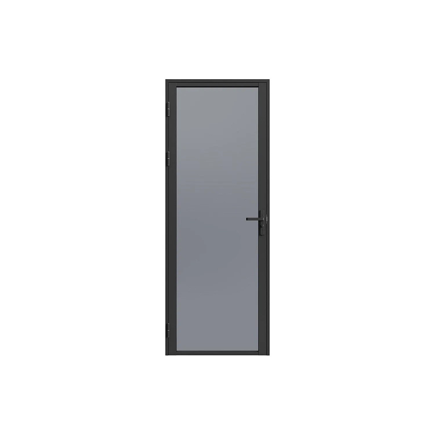 Vente-unique Tür-Komplettsets Loxton Schwarz 73 cm