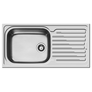 Pyramis Einbauspüle Amaltia PLUS (100x50) aus Edelstahl mit Abtropffläche.