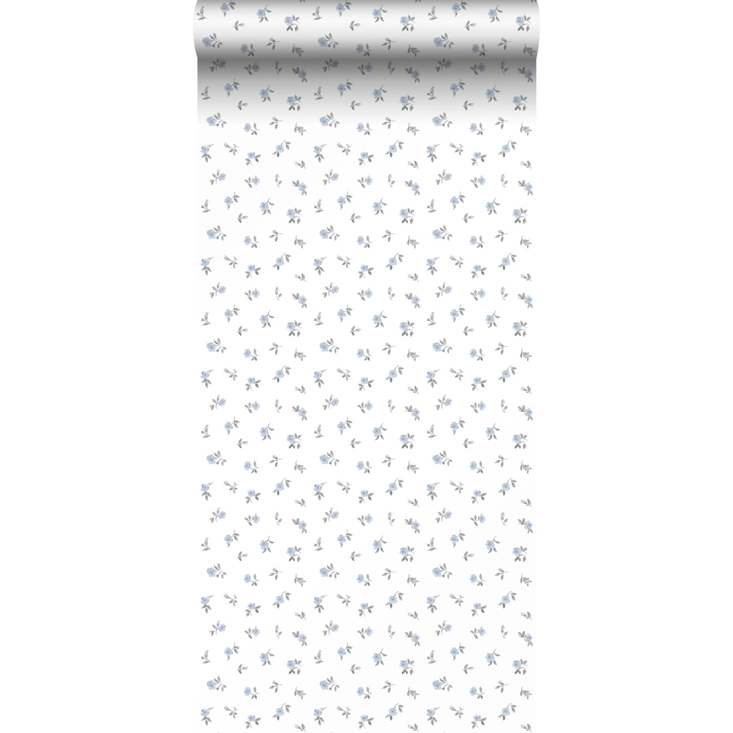 Sanders & Sanders Tapete Blumen Blau 50 x 900 cm günstig online kaufen