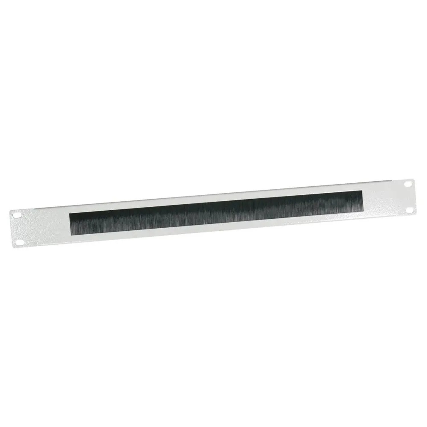 HMF 66489 Kabeldurchführung mit Bürsteneinsatz für Serverschrank 19 Zoll 1 HE Lichtgrau
