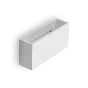 Moderne, weiße Lindby Wandleuchte Mavora aus Gips/Ton für Innenräume, 2-flammig.