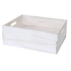 Weiße MCW Holzbox im Shabby Chic Stil, 6er-Set, Aufbewahrungsbox mit Tragegriffen.