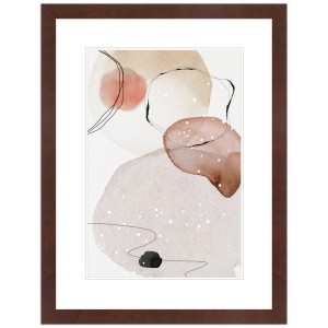 Bilderrahmen H430 Nussbaum 40x50 cm, Massivholz im klassischen Stil. Rahmen für Fotos und Bilder.