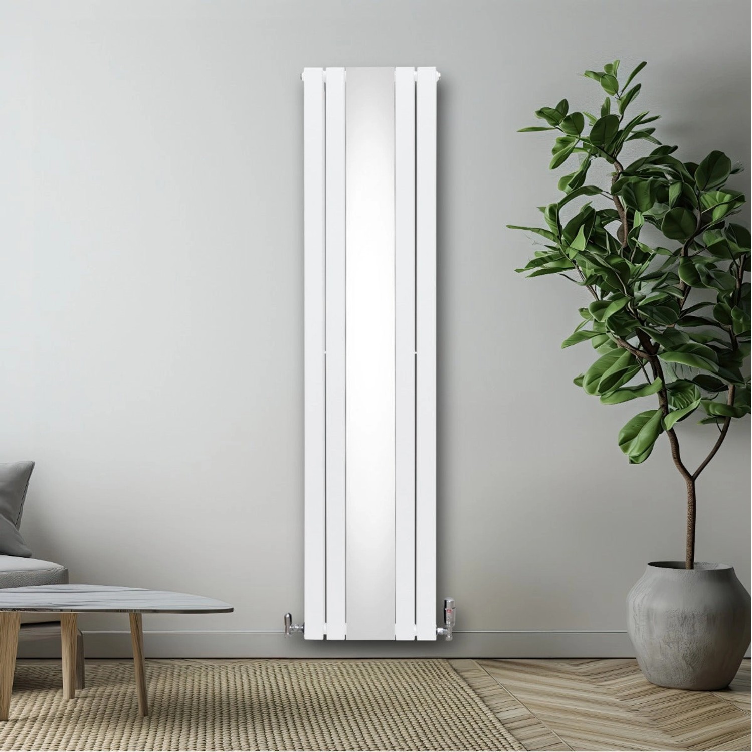 Heizkörper mit Spiegel 1800mm x 425mm Weiß kaufen bei OBI