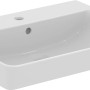 Ideal Standard Connect Air Waschtisch, 60 cm, Alpinweiß, aus Feinfeuerton mit Hahnloch und Überlauf.