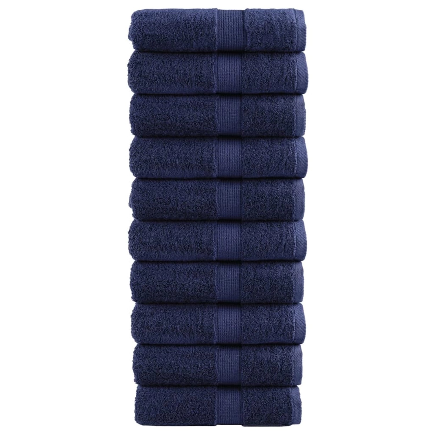 Thumbnail - vidaXL Premium-Seiftücher 10 Stk Marineblau 30x30 cm 600g/m2 Baumwolle