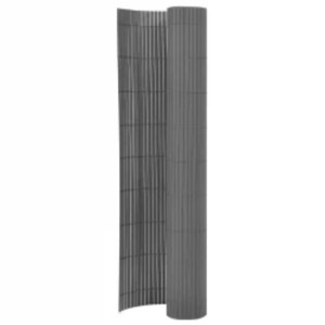 vidaXL Gartenzaun Doppelseitig 90x400 cm Grau 317150