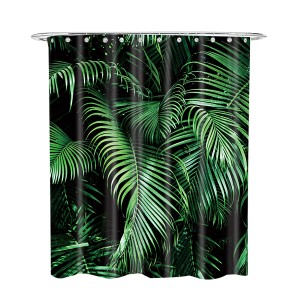 SANILO Duschvorhang Palmdream, 180x200 cm, mit tropischem Palmenmuster für Ihr Badezimmer.