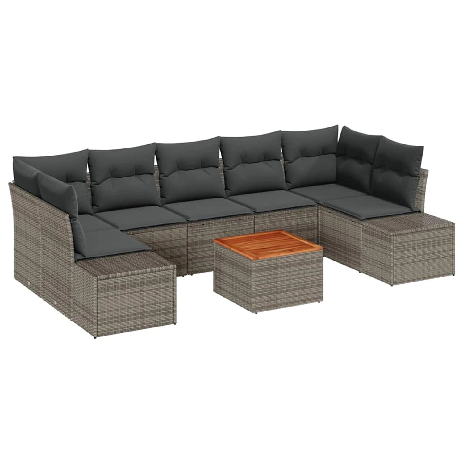 vidaXL Garten-Sofa-Set 8-Tlg Grau 3356592 günstig online kaufen