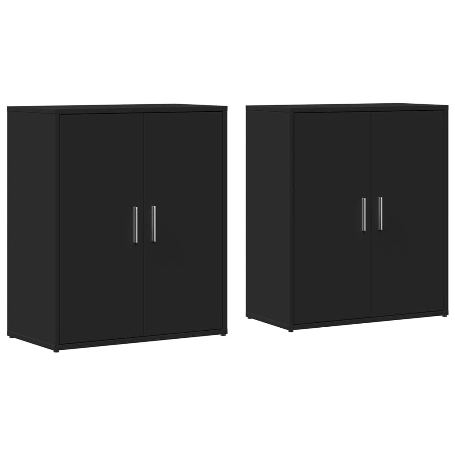 vidaXL Sideboards 2 Stk Schwarz 60x31x70 cm Holzwerkstoff 3276540 günstig online kaufen
