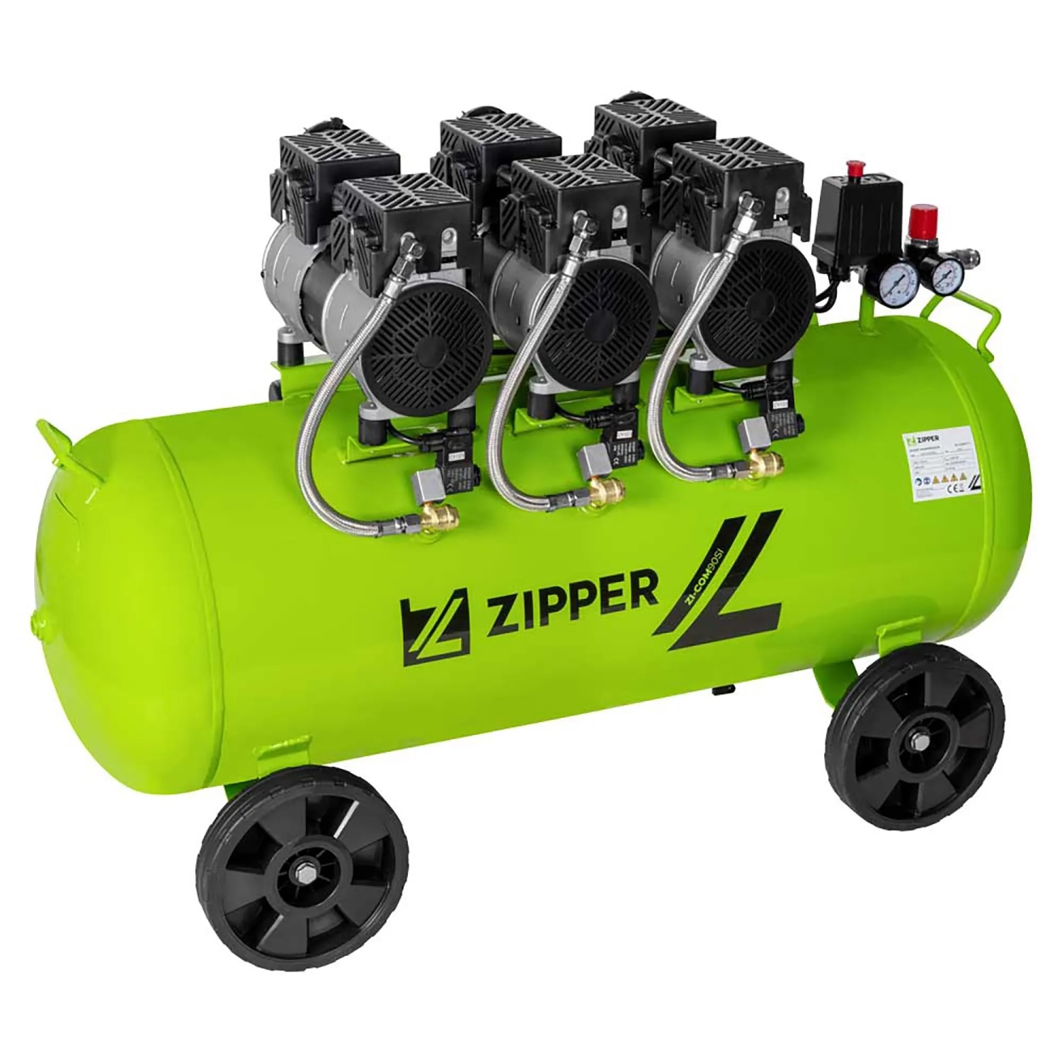 Zipper Silent-Kompressor ZI-COM90SI Grün-Schwarz