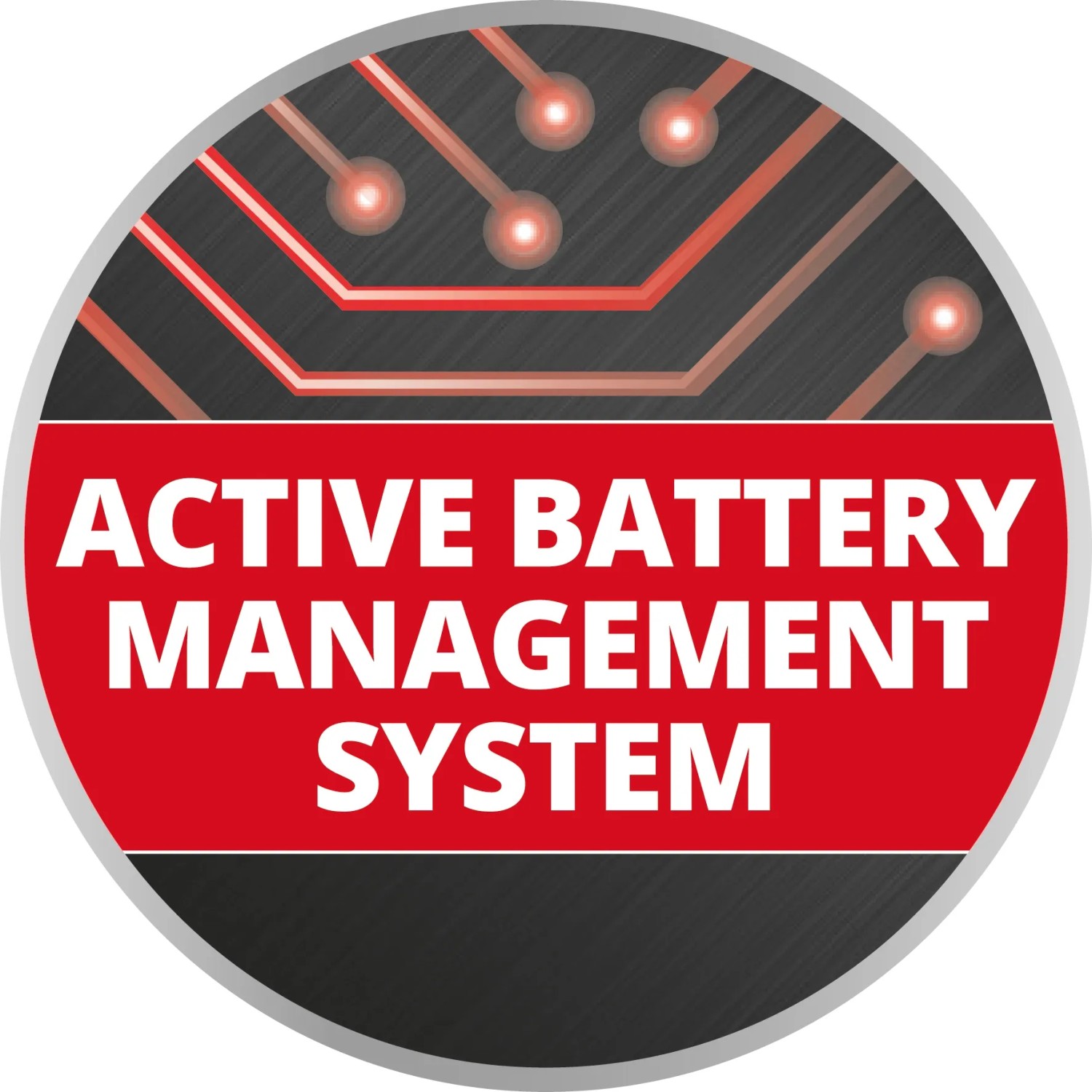 Symbol für Active Battery Management System des Einhell Power X-Change Akkus.