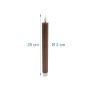 Relaxdays LED Stabkerze, 4er Set, Kaffeebraun, 25 cm, mit Timer