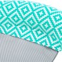 Bestway Pool-Hängematte Comfort Plush, türkis-weiß gemustert, mit Netzliegefläche.