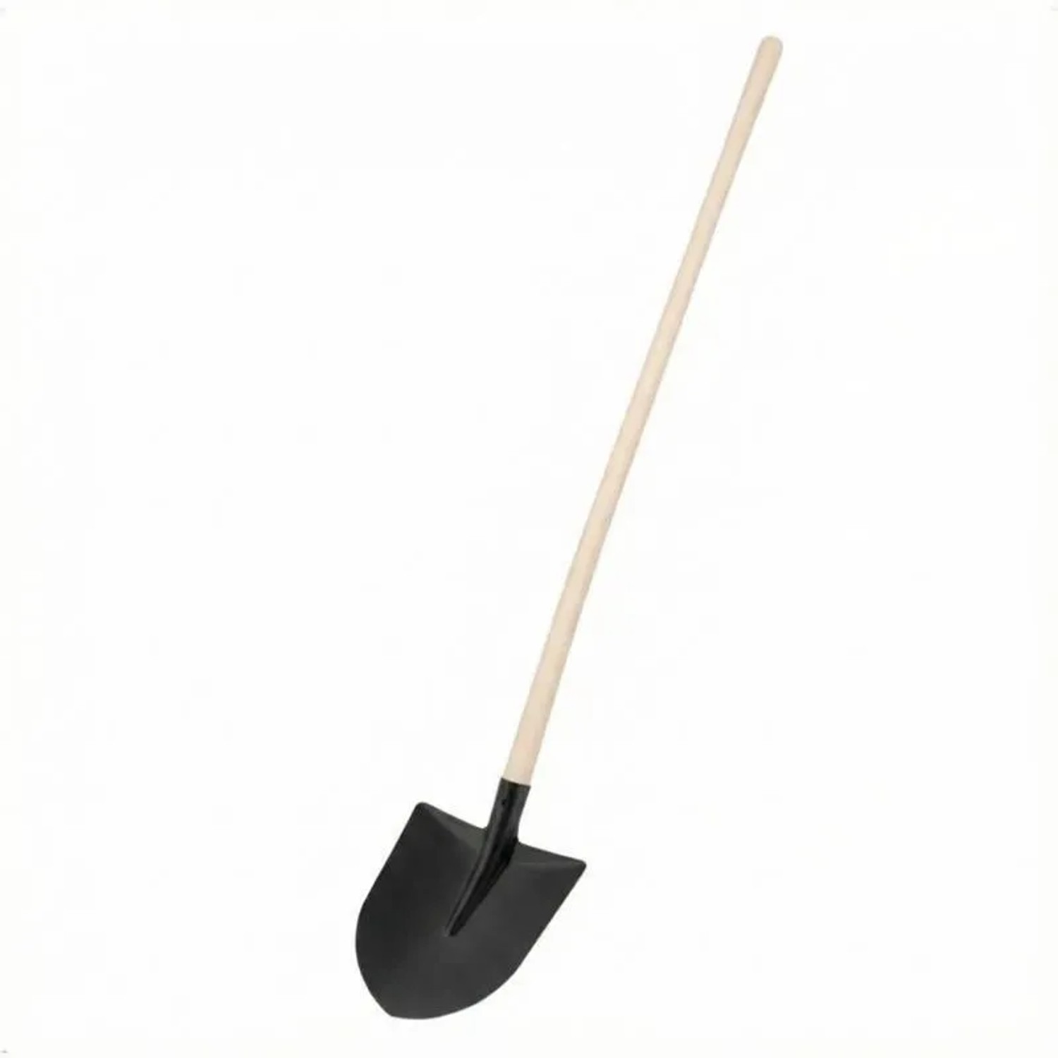 Galaflor Frankfurter Schaufel mit Holzstiel 130cm Schwarze Sandschaufel mit Aufbug Größe 5