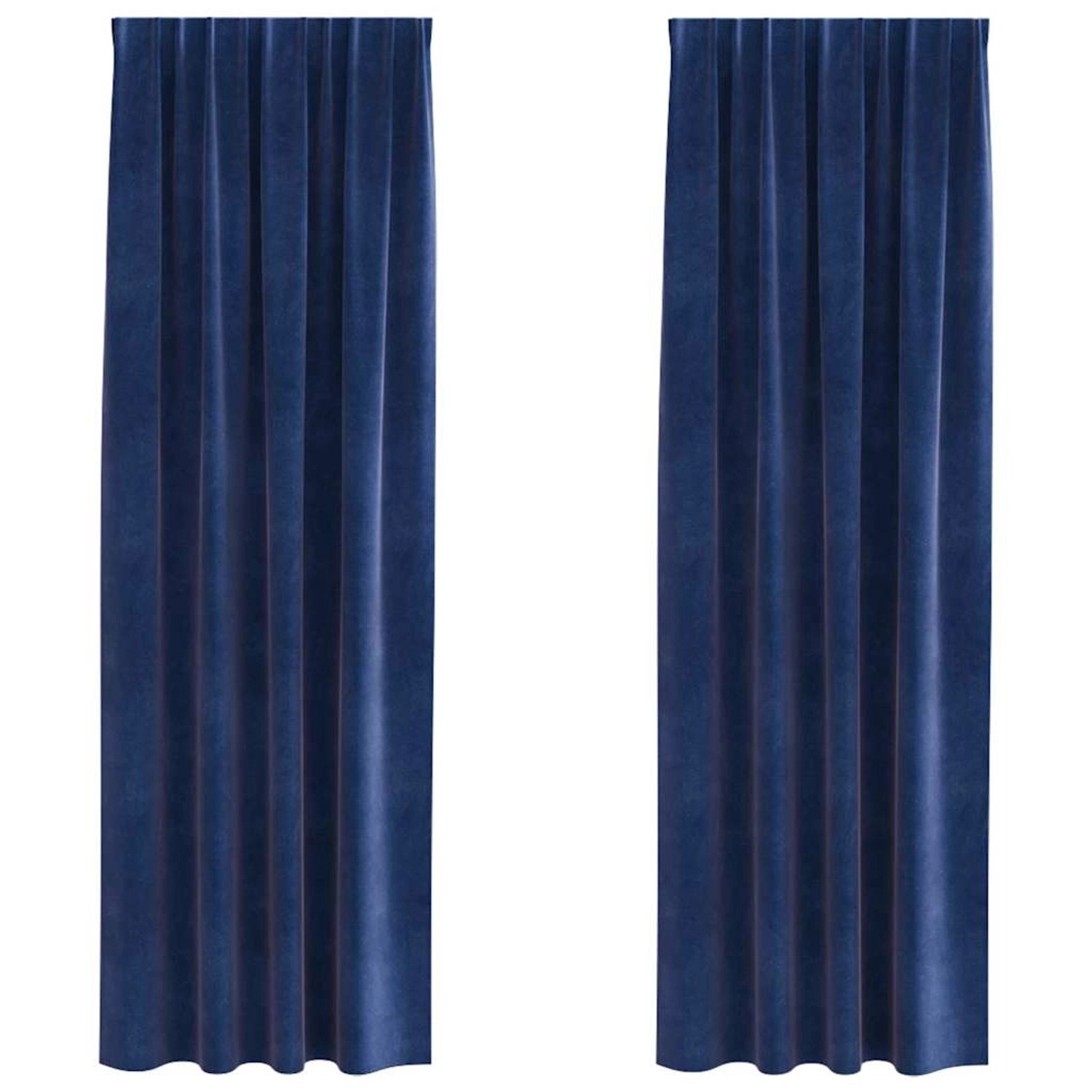 vidaXL Vorhänge 2 Stk Dunkelblau 140 x 245 cm Samt 4107201 günstig online kaufen