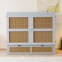 okwish Schrankbett 140x200cm mit Stauraumschubladen Wandbett Jugendzimmer Grau ohne Matratze_3