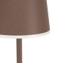 Detailaufnahme der rostbraunen EGLO LED Akku Stehlampe MANNERA-L mit Touchdimmer.
