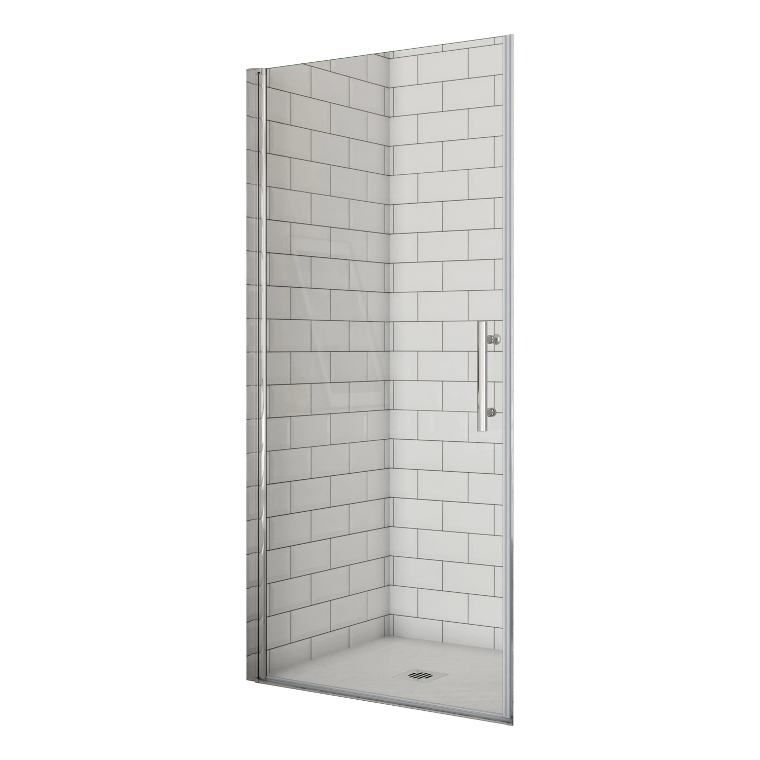 Duschparadies 90x185cm Nischentür Duschtür Duschabtrennung Drehtür Pendeltür Dusche 6mm NANO Glas