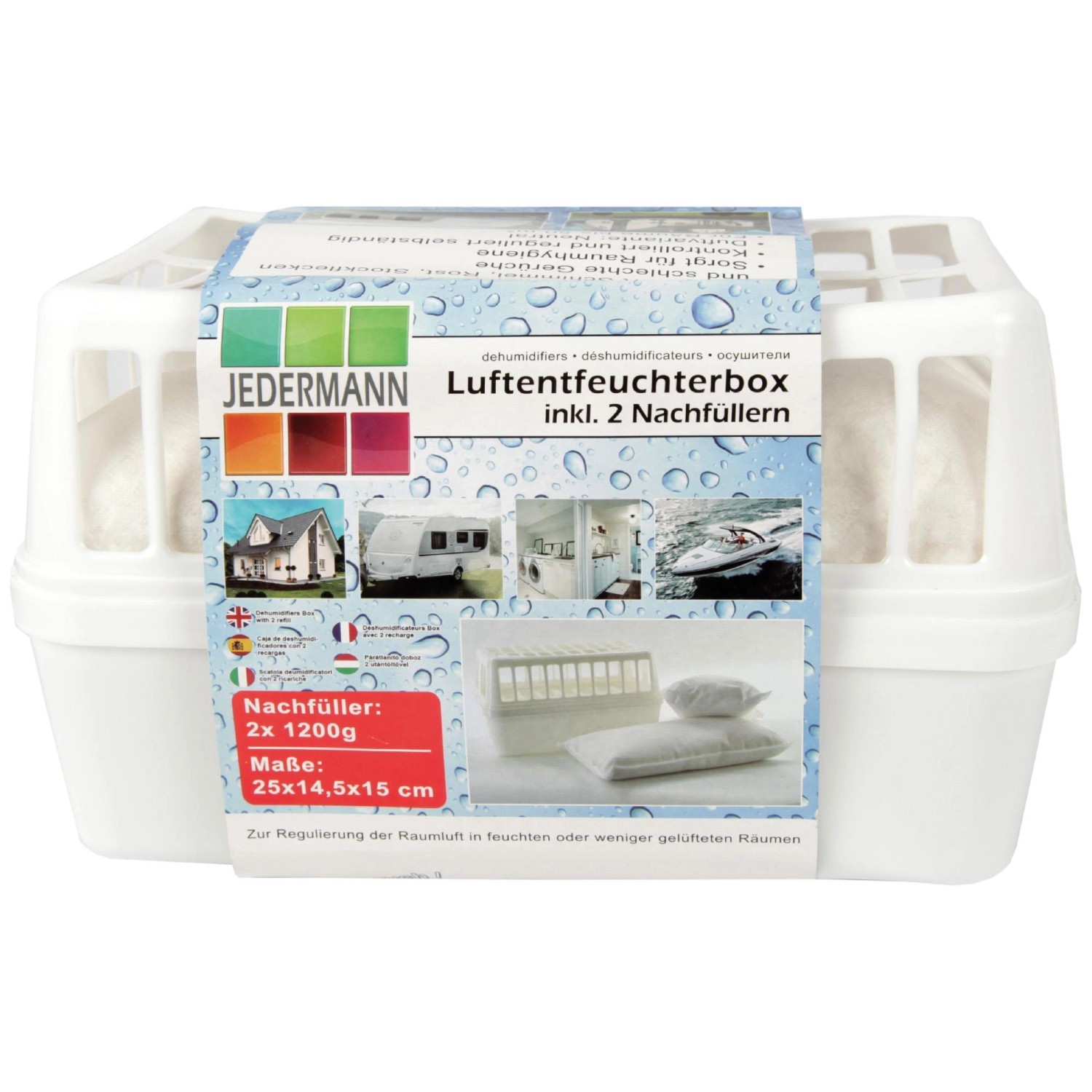 Bestlivings Luftentfeuchter Box 2 x 1200g