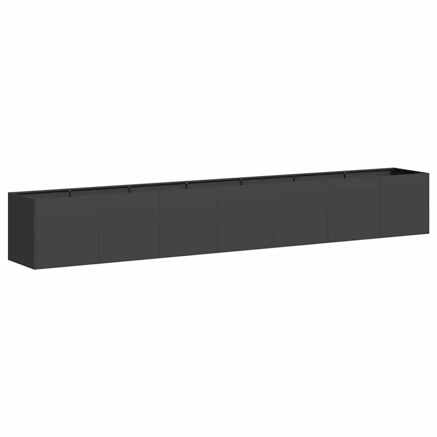 vidaXL Pflanzkübel Schwarz 280x40x40 cm Kaltgewalzter Stahl 860689