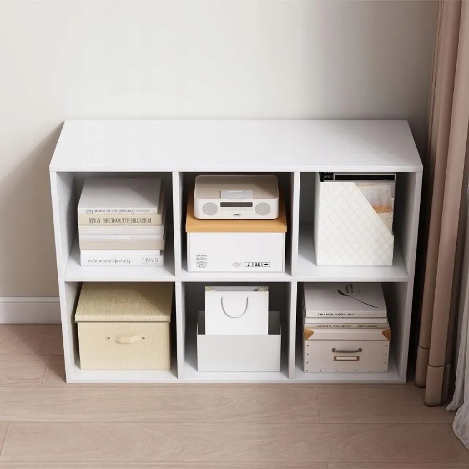 Rebiko Offenes Regal Kommode Würfel 2x3 Geräumig Weiß für Bücher Büro Modern kaufen bei OBI