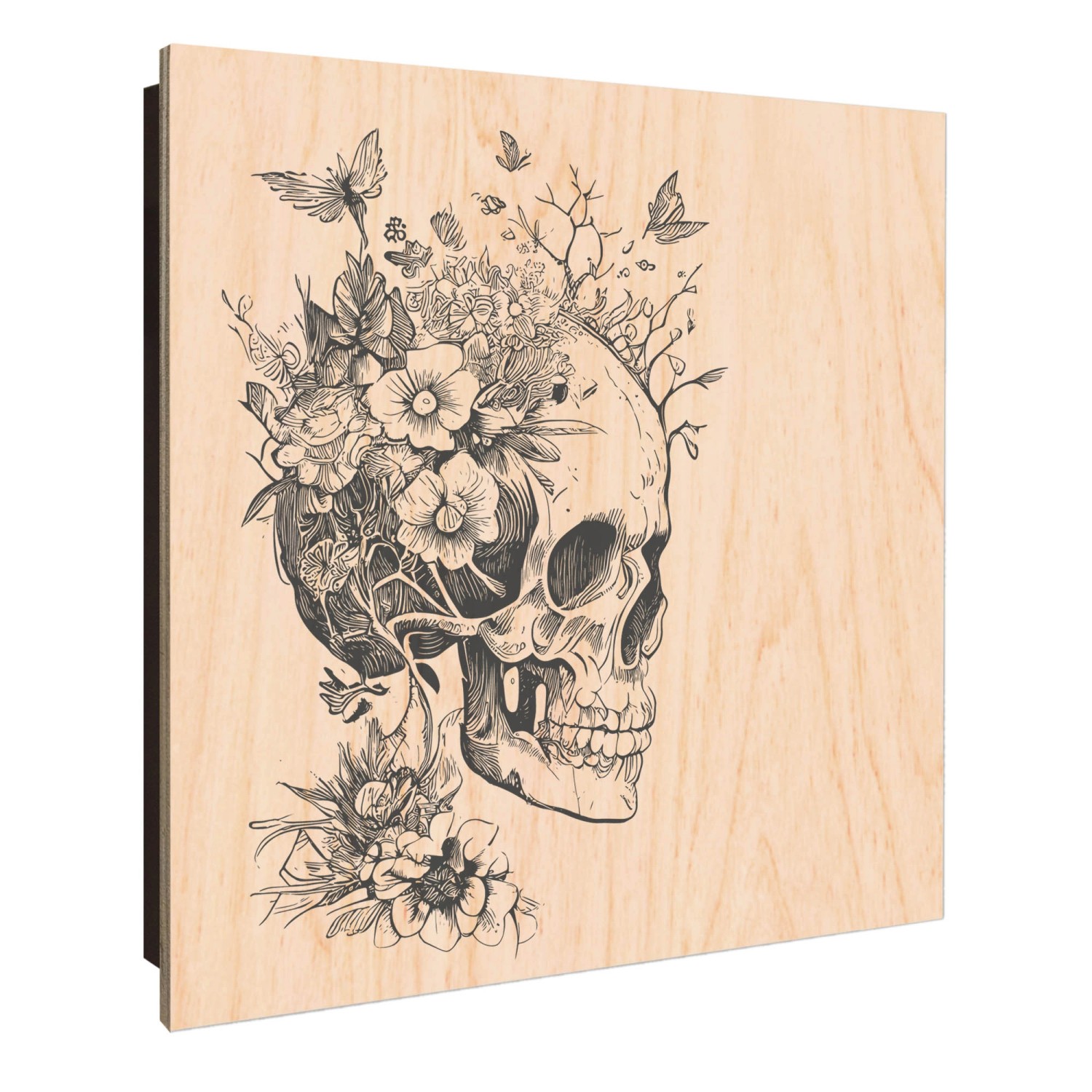Banjado Großer Schlüsselkasten Holz 30x30cm Schwarz Scharnier Links 50 Hake günstig online kaufen