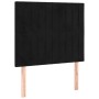 Schwarzes vidaXL Boxspringbett mit Samtbezug, 90x190 cm, inklusive Matratze.