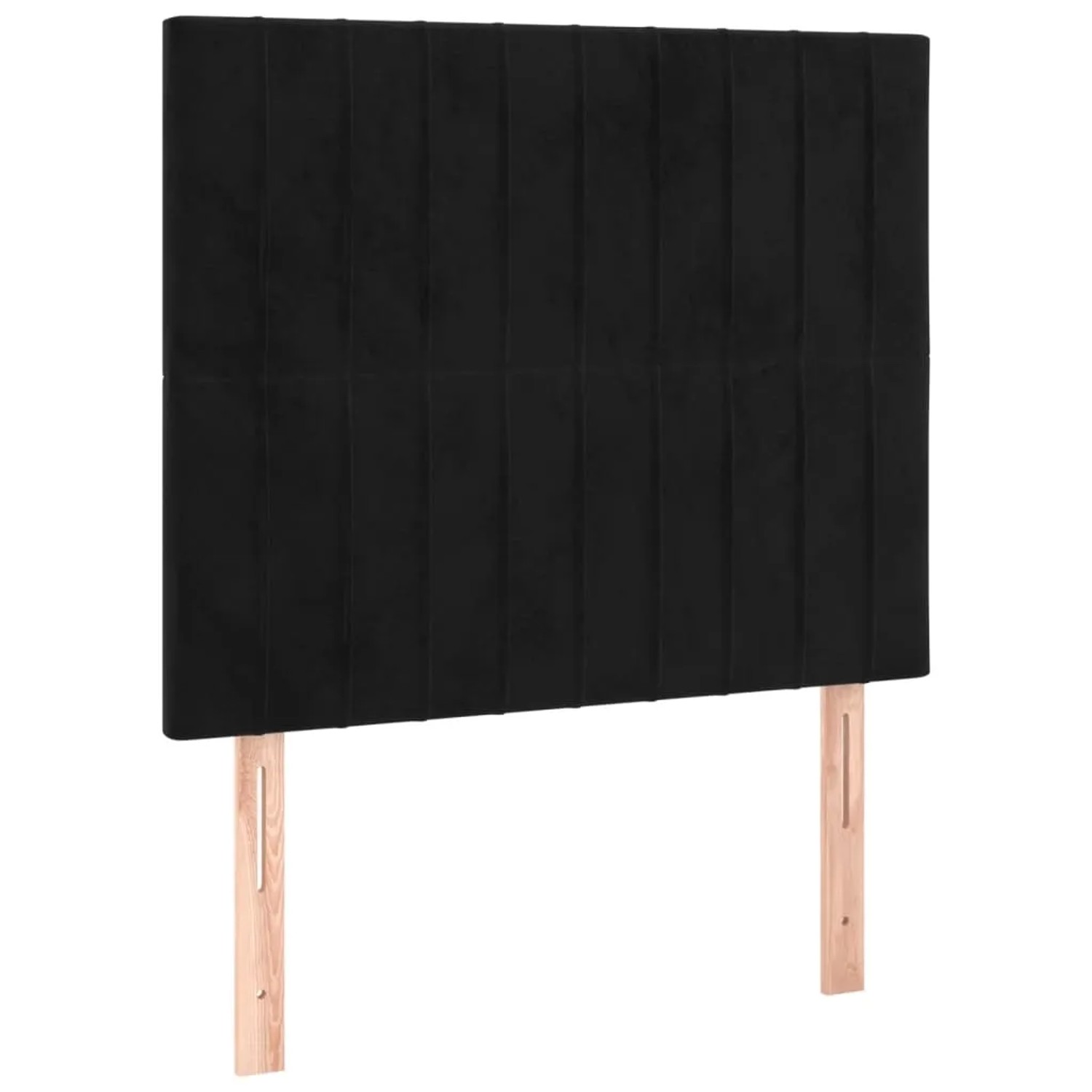 Schwarzes vidaXL Boxspringbett mit Samtbezug, 90x190 cm, inklusive Matratze.