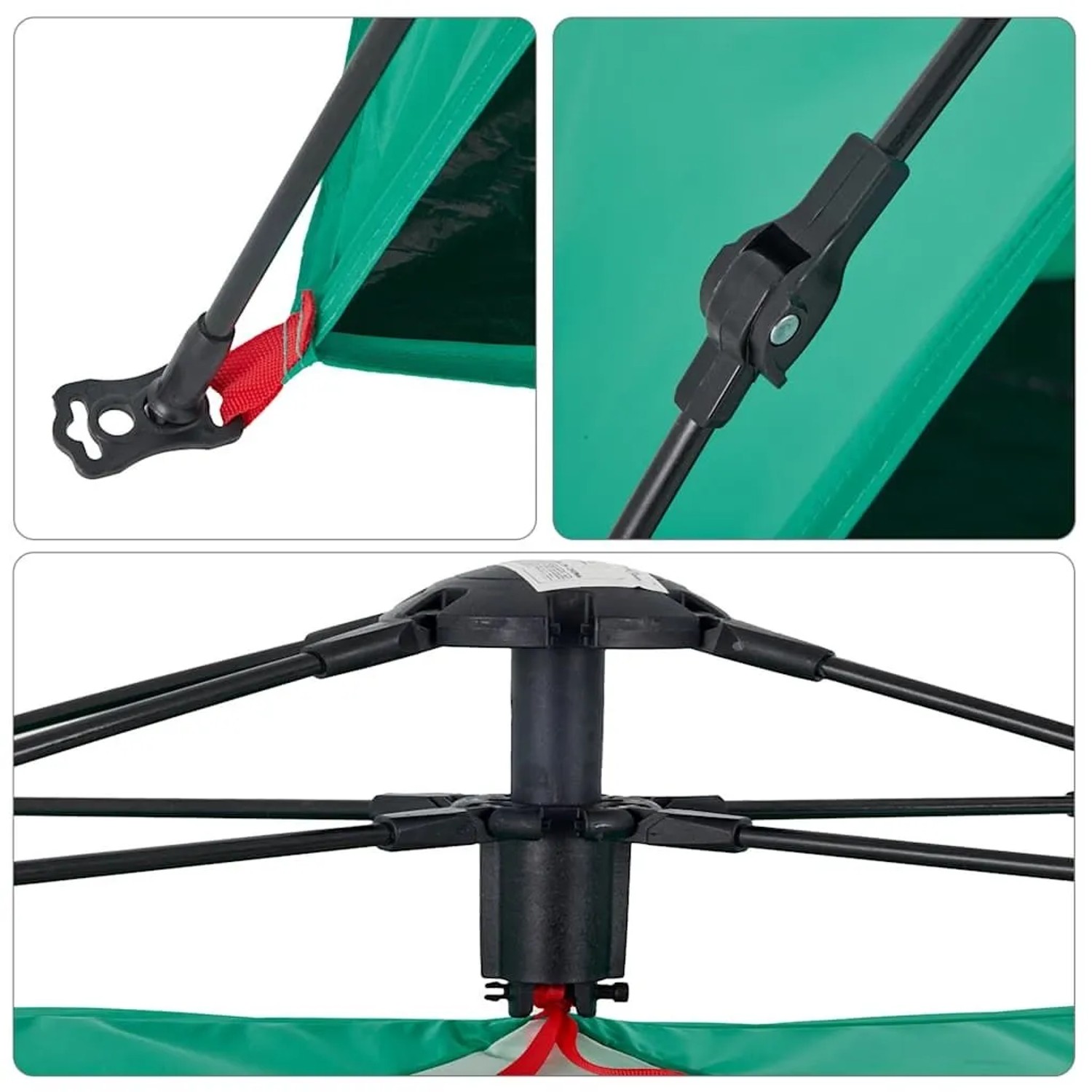 vidaXL Strandzelt 2 Personen Seegrün Quick Release Wasserdicht 4005303_11