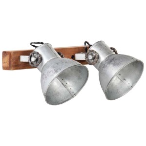 vidaXL Wandlampe Industriestil Silbern 45x25 cm E27 320503