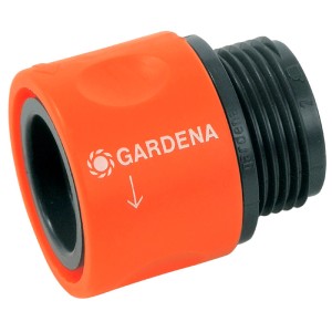 Gardena SB-Übergangs-Schlauchstück, orangefarbener Anschluss für 19 mm (3/4) Gewinde.