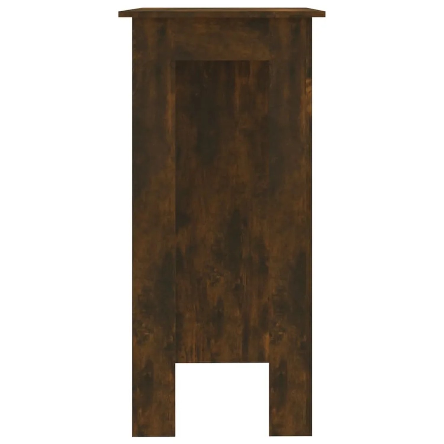 VidaXL Bartisch mit Regal in Räuchereiche, aus Holzwerkstoff, für Küche oder Essbereich.