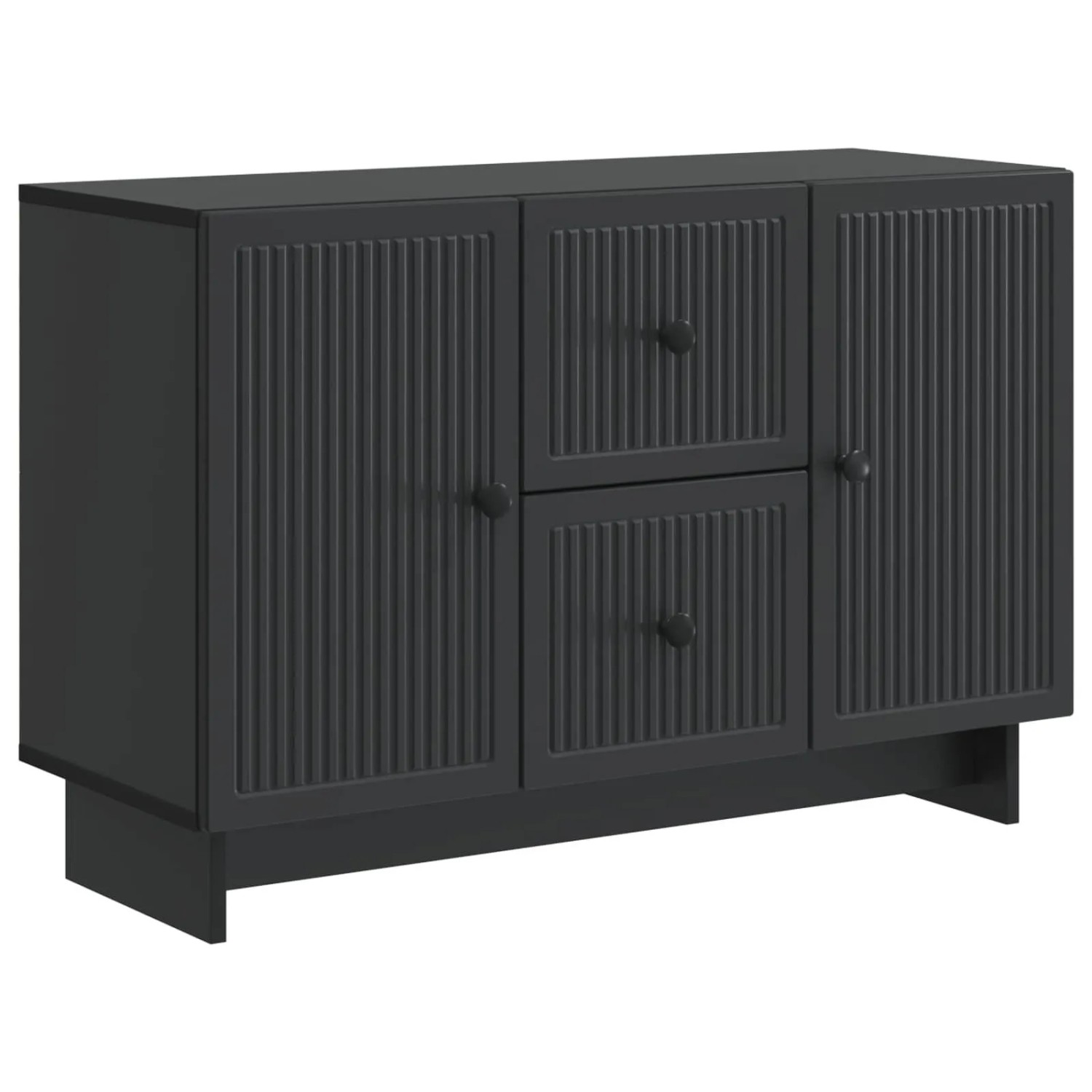 vidaXL Sideboard Schwarz 89 x 34,5 x 60 cm Holzwerkstoff 893966