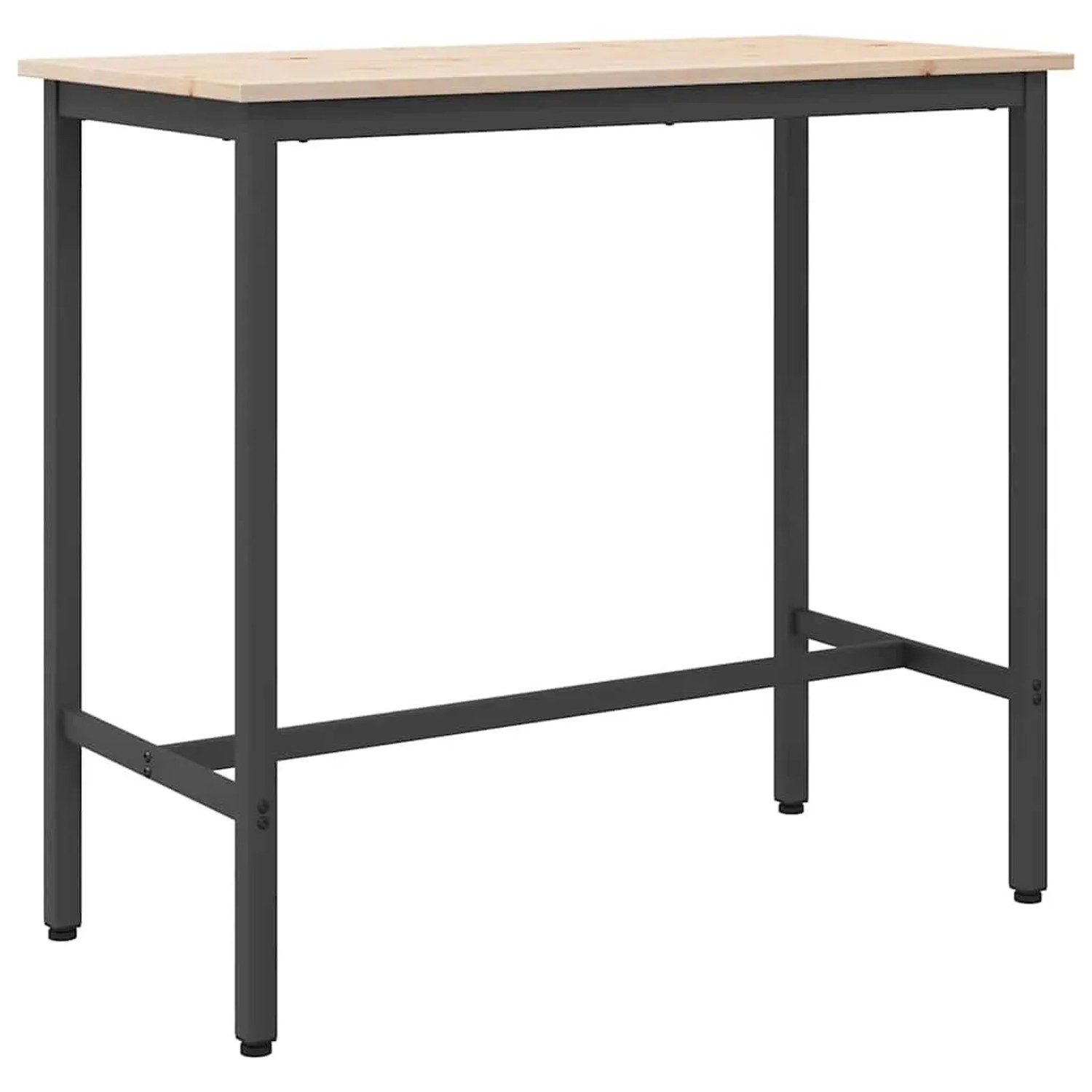 vidaXL Tisch Natur 100 x 50 x 91 cm Ingenieure Holz und Stahl 873780