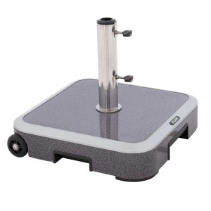 Doppler Expert Trolley Schirmständer mit Rollen, 50 kg Granit Sockel für Sonnenschirme.