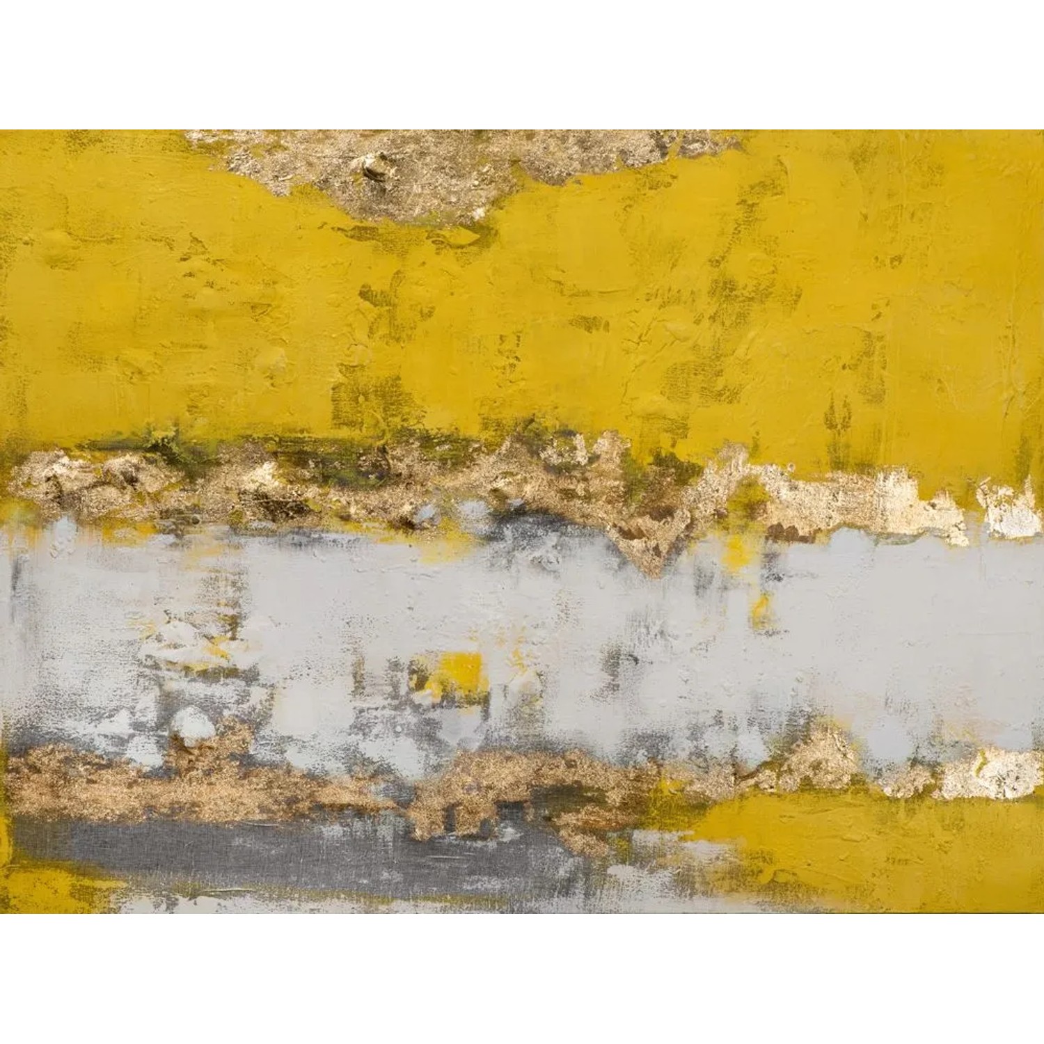 Art Universe Leinwandbild Interpretation von Gelb 90 x 120 cm