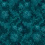 Komar Vlies Fototapete Fleurs de Nuit, 400x280cm, florales Muster in dunklem Petrol.