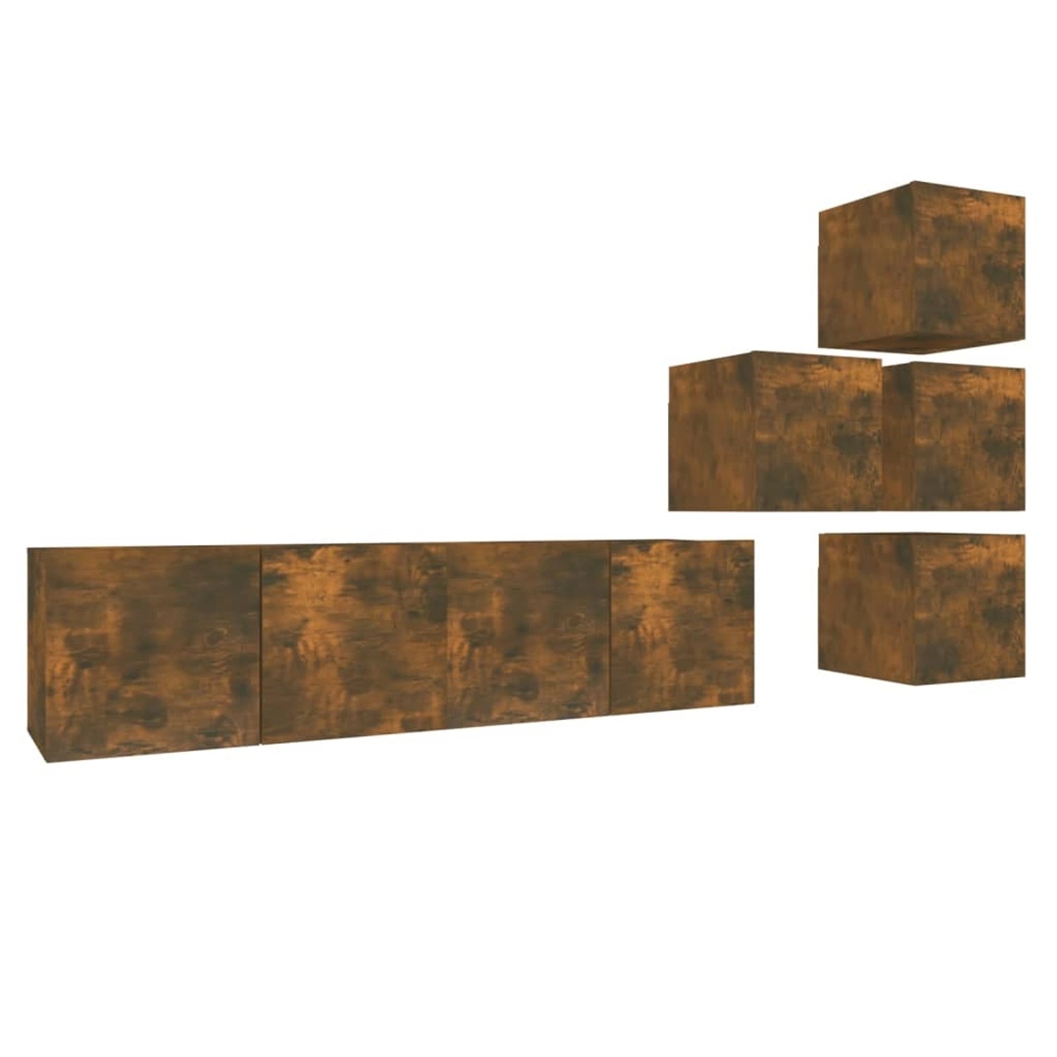 vidaXL 6-Tlg TV-Schrank-Set Räuchereiche Holzwerkstoff 3120299