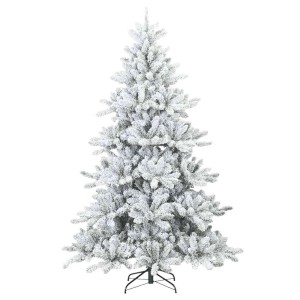 vidaXL Künstlicher Scharnier-Weihnachtsbaum Shneebedeckt Weiß 210 cm 42019329