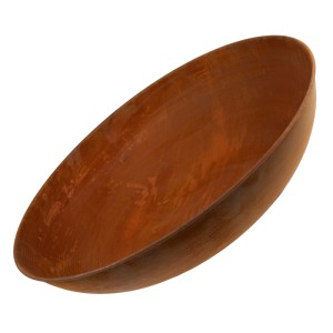 Rostikal Cortenstahl Pflanzschale Ø 53 cm ohne Kugeln, mit Edelrost Patina. Wetterfester Pflanztopf.