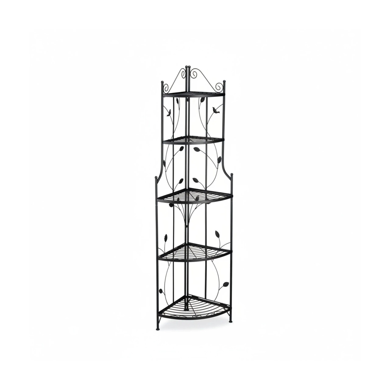 Relaxdays Pflanzentreppe Metall Schwarz Klappbar 160 cm x 36 cm x 36 cm 6 kg