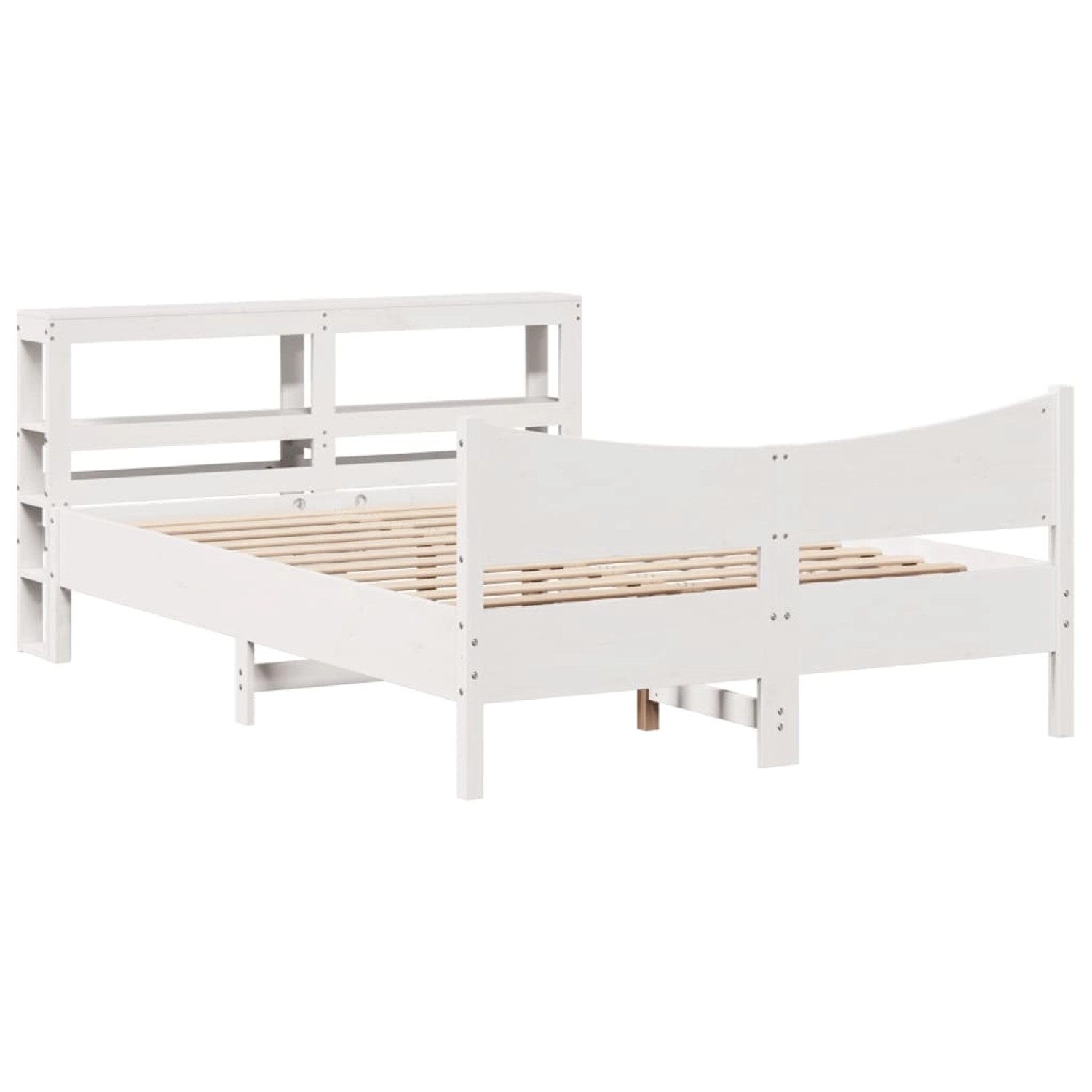vidaXL Massivholzbett mit Kopfteil Weiß 120x190 cm Kiefer 3306322 günstig online kaufen